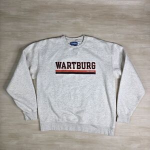 Vintage Big Cotton Gear Wartburg College Sweatshirt‎ Gray Men's Size XL